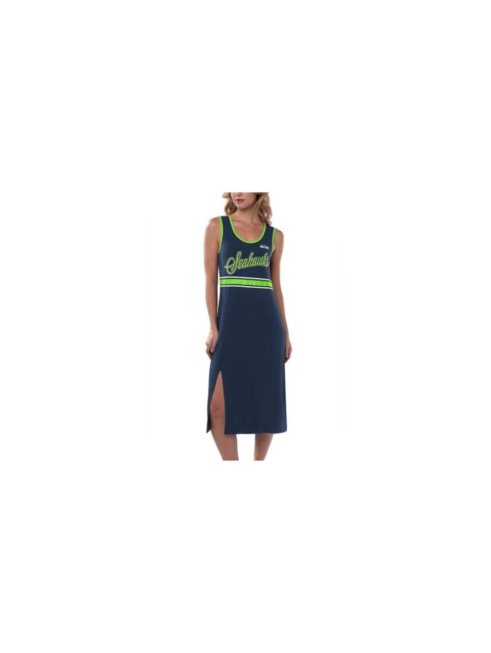 Seattle Seahawks G-III 4Her Main Field Navy Maxi Dress 2X NWOT